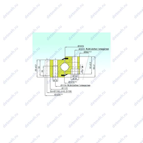 Подшипник EB1.25.1076.201-1STPN чертеж