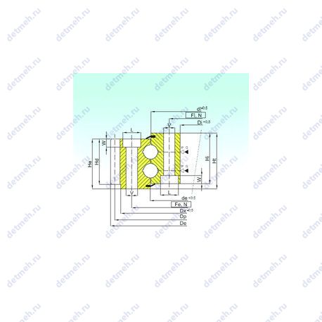 Подшипник EB2.22.0383.200-1SPPN чертеж