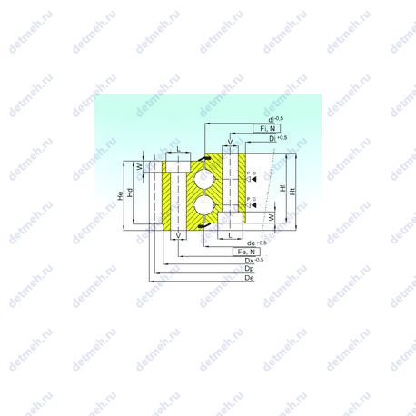 Подшипник EB2.35.1402.401-1SPPN чертеж
