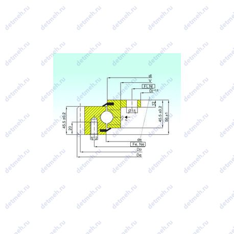 Подшипник EBL.20.0314.200-1STPN чертеж