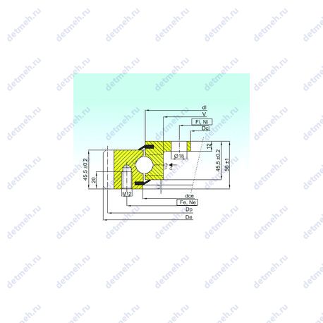 Подшипник EBL.20.0314.201-2STPN чертеж