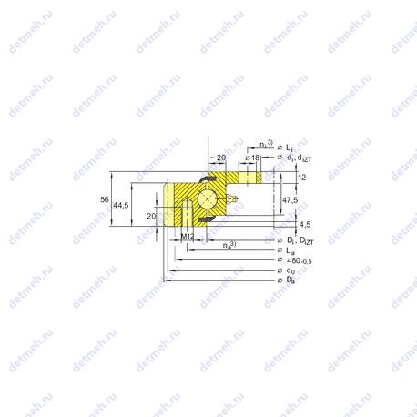 Подшипник ELA 20 0414 чертеж