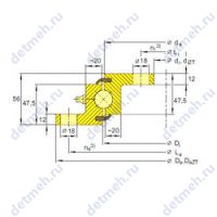 Чертеж подшипника ELU 20 0944