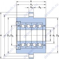 Чертеж подшипника FBSA 206/QBC