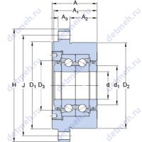 Чертеж подшипника FBSA 210/DB