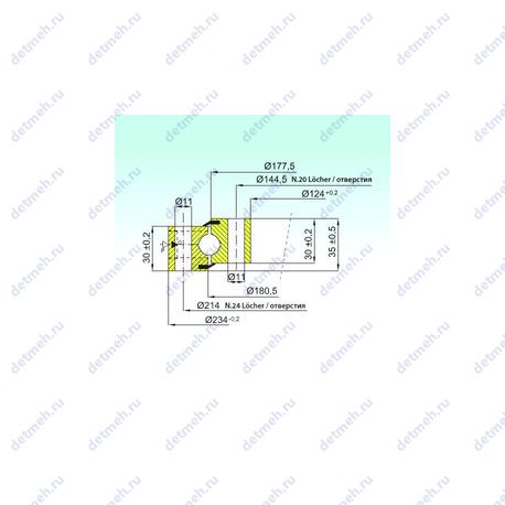 Подшипник NB1.14.0179.201-1PPN чертеж