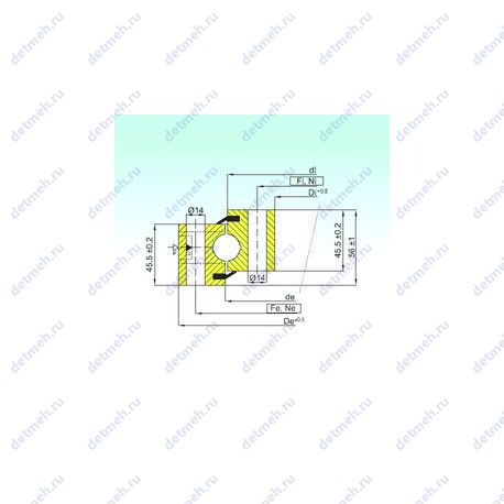 Подшипник NB1.20.0314.200-1PPN чертеж