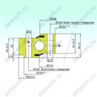 Чертеж подшипника NB1.22.0308.200-1PPN