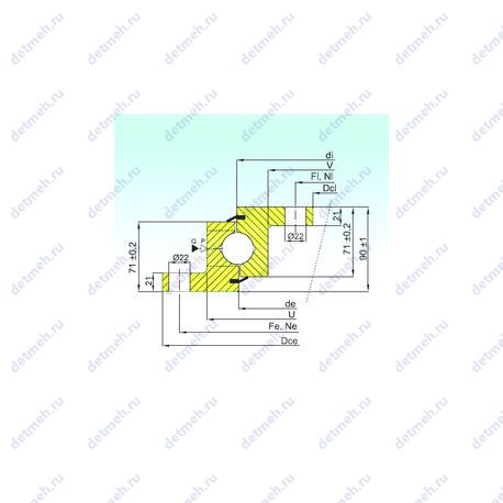 Подшипник NBL.30.0955.201-2PPN чертеж