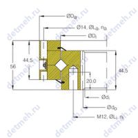 Чертеж подшипника RSI 14 0744 N