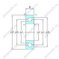 Чертеж подшипника SAC4090B