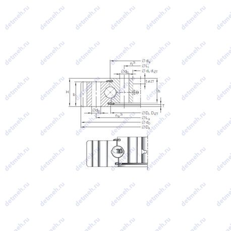 Подшипник VA 16 0235 N чертеж