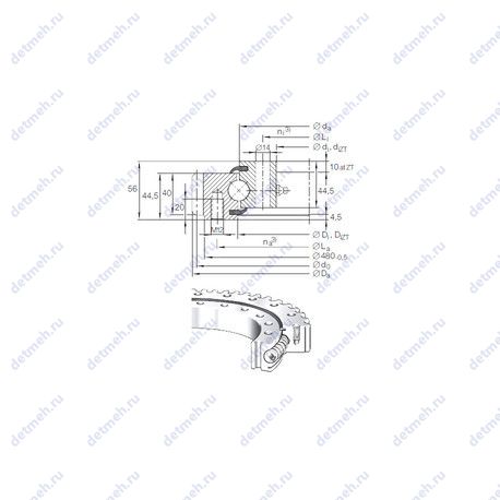 Подшипник VSA 20 0414 N чертеж