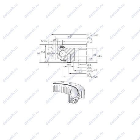 Подшипник VSI 20 0414 N чертеж