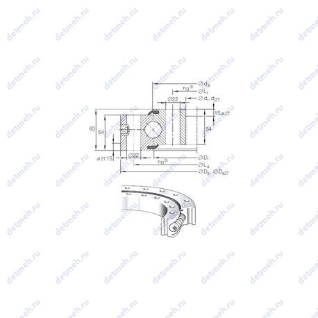 Подшипник VSU 25 0755 чертеж