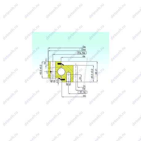 Подшипник ZB1.20.0314.201-2SPTN чертеж