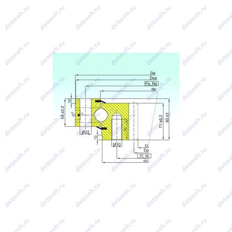 Подшипник ZB1.25.0455.201-2SPTN чертеж