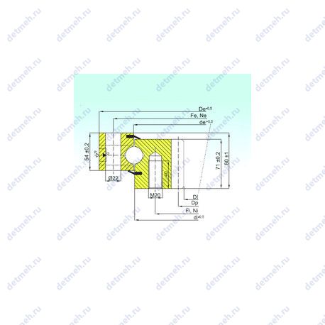 Подшипник ZB1.25.0555.200-1SPTN чертеж