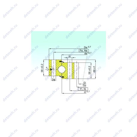 Подшипник ZB1.25.1644.400-1SPPN чертеж