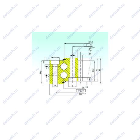 Подшипник ZB2.45.1605.400-1SPPN чертеж