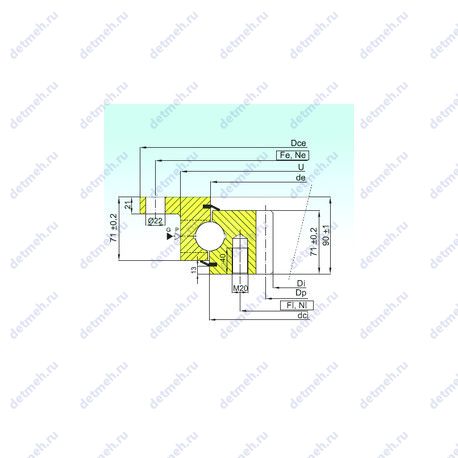 Подшипник ZBL.30.0955.201-2SPTN чертеж