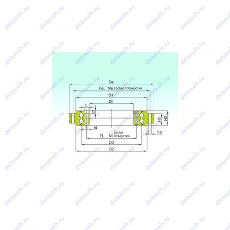 Подшипник ZKLDF120 чертеж