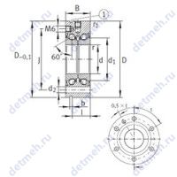 Чертеж подшипника ZKLF1255-2Z