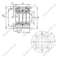 Чертеж подшипника ZKLF2068-2RS-2AP