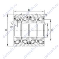 Чертеж подшипника ZKLN4075-2RS-2AP