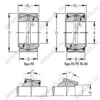 Чертеж подшипника 100FS150