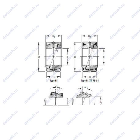 Подшипник 120FS180 чертеж