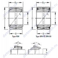 Чертеж подшипника 120FSH210