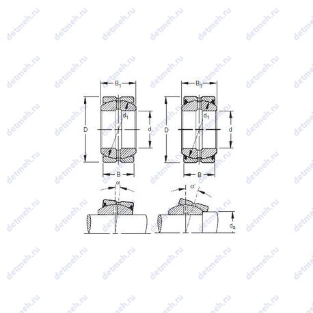 Подшипник 12SF20 чертеж