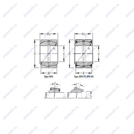 Подшипник 12SFH24 чертеж