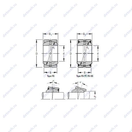 Подшипник 160FS230 чертеж