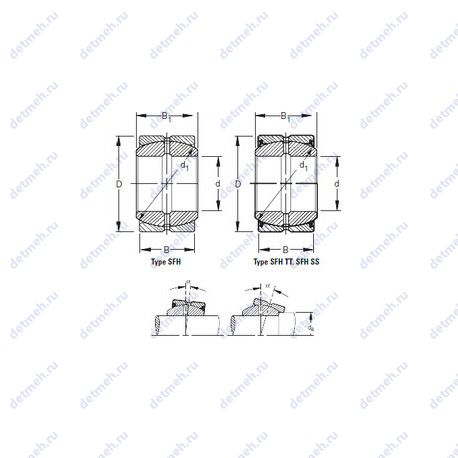 Подшипник 22SFH40 чертеж