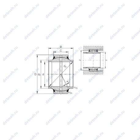 Подшипник BLRB365214B-2RS чертеж