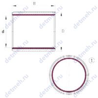 Чертеж подшипника EGB1010-E40-B