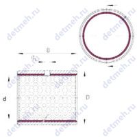 Чертеж подшипника EGB1010-E50