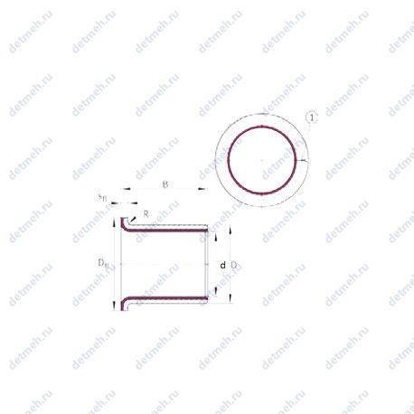 Подшипник EGF06080-E40-B чертеж