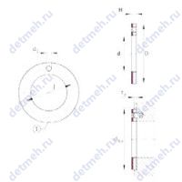 Чертеж подшипника EGW10-E40-B