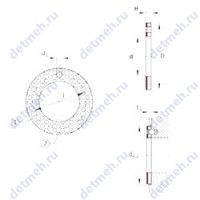 Чертеж подшипника EGW12-E50