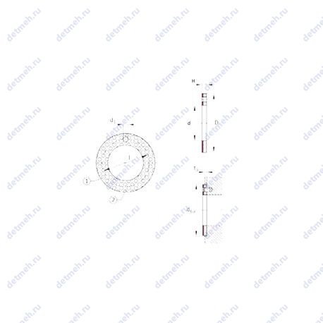 Подшипник EGW22-E50 чертеж