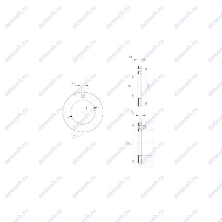 Подшипник EGW38-E40 чертеж