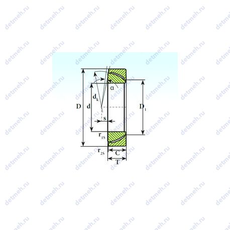 Подшипник GAC 100 CP чертеж
