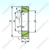 Чертеж подшипника GAC 100 CP