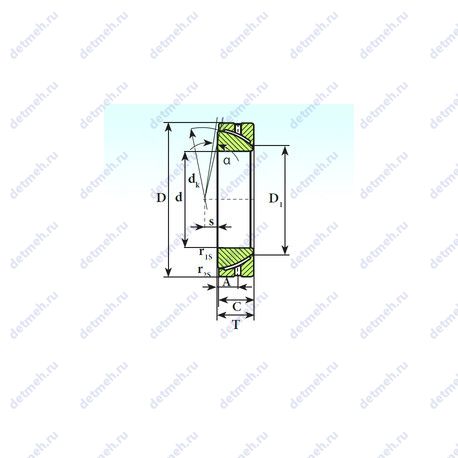 Подшипник GAC200S чертеж