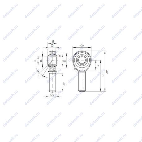 Подшипник SK30ES чертеж