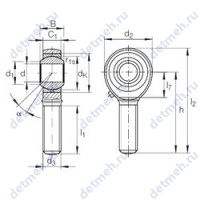 Чертеж подшипника GAKFR 30 PB