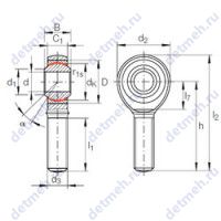 Чертеж подшипника GAKL 10 PW